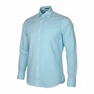 Tommy Hilfiger Men’s 15‎ 34/35 Regular Fit Non Iron Blue Check Dress Shirt
